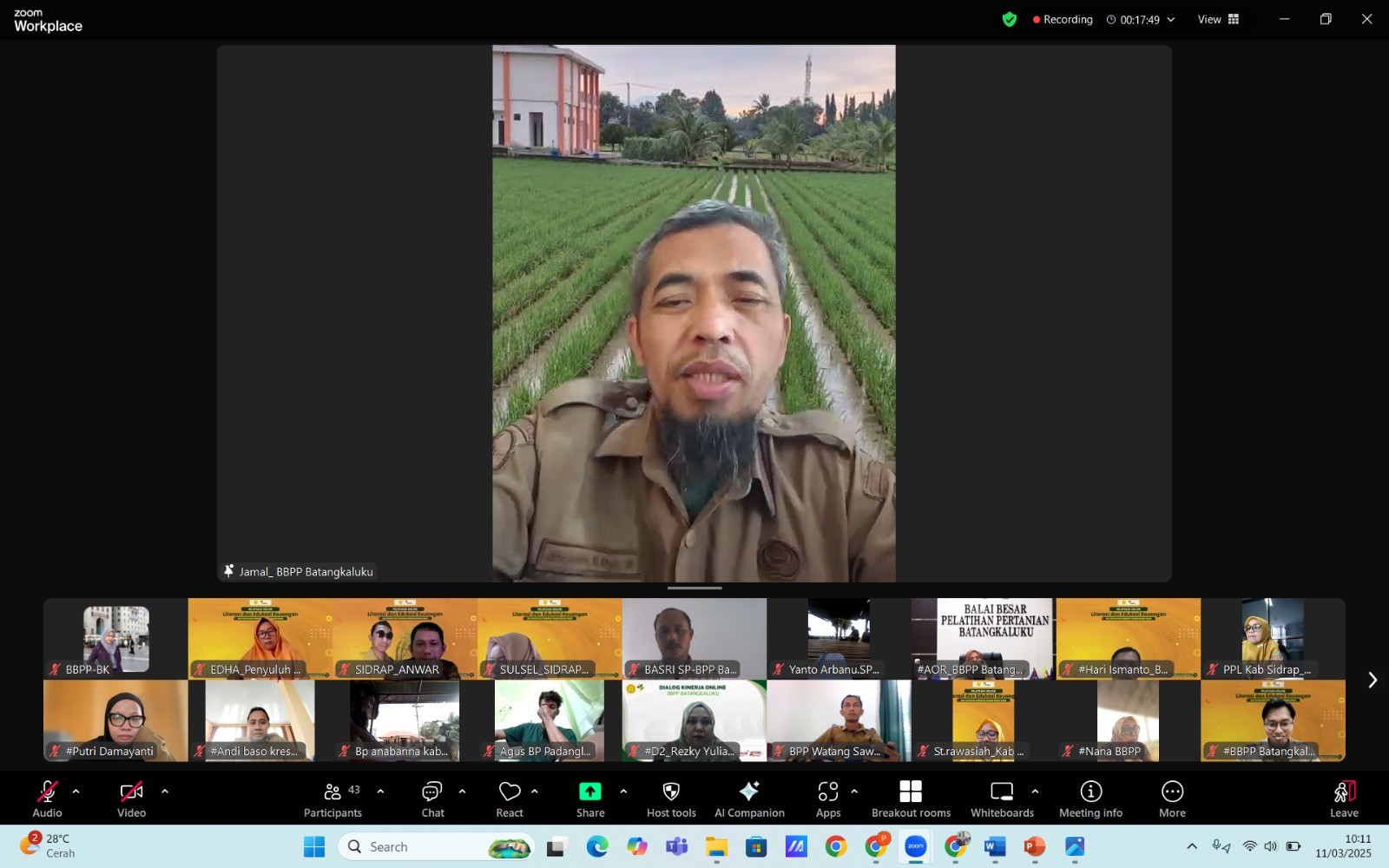 UPT Kementan Bekali Brigade Pangan dengan Keterampilan Literasi Keuangan