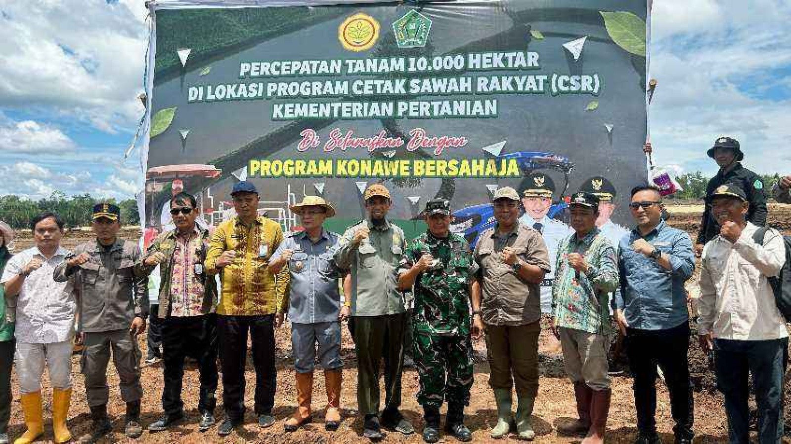 Gertam Serentak 10.000 Ha, UPT Pelatihan Kementan Berperan Aktif di Konawe Sultra