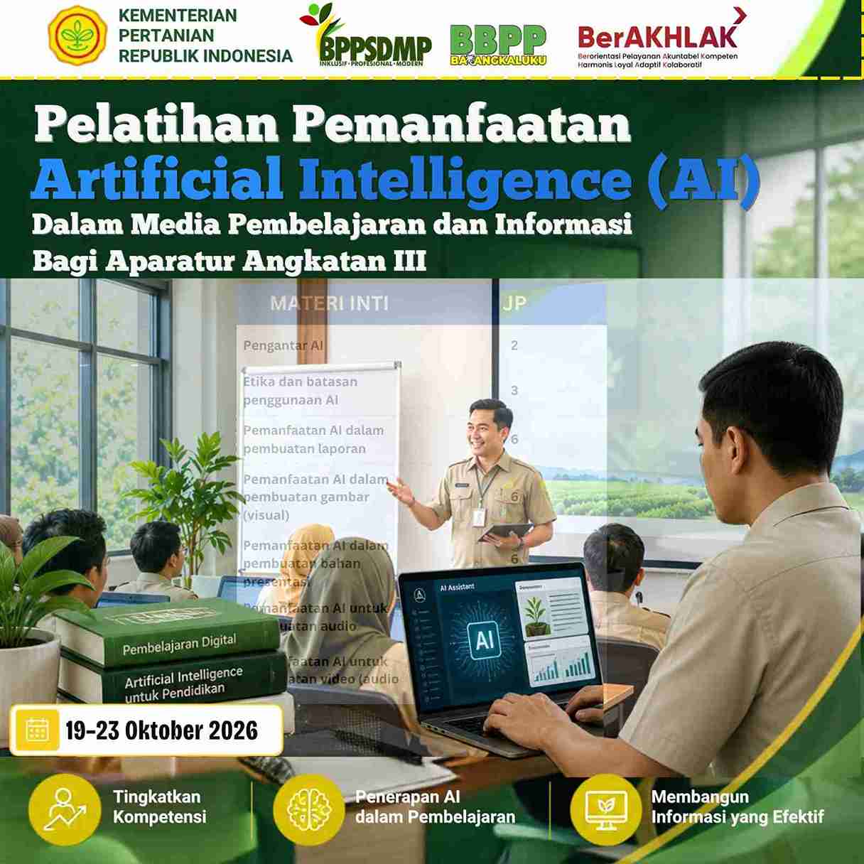 Pelatihan Pemanfaatan AI Bagi Aparatur Angk. 3